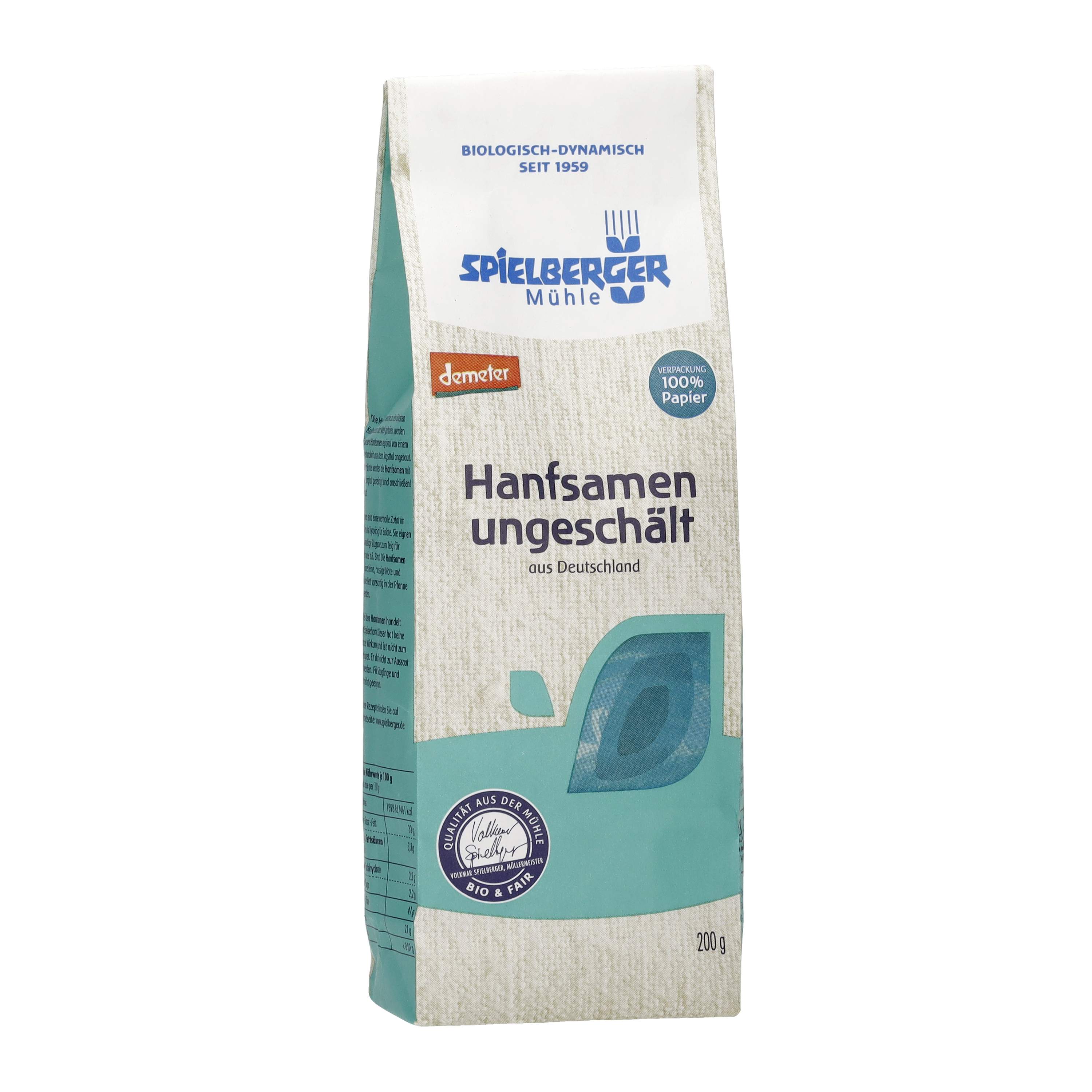 Hanfsamen, ungeschält
