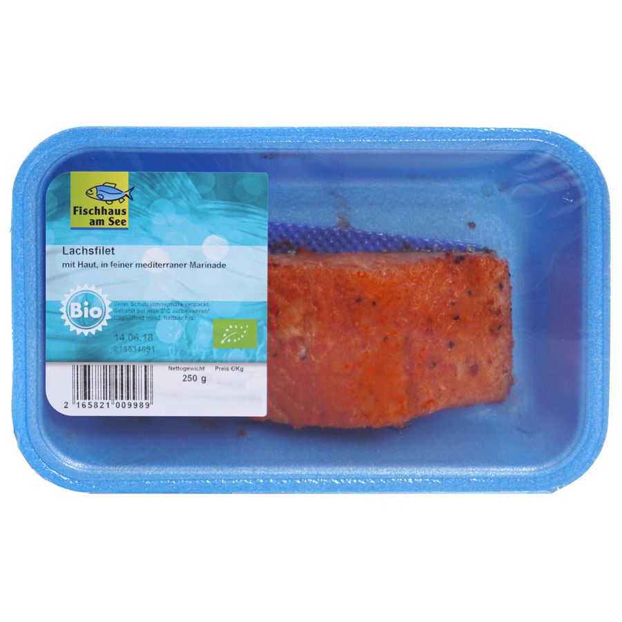 Lachsfilet, mariniert