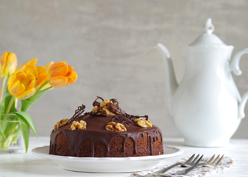 Karotten-Ingwer-Schokokuchen