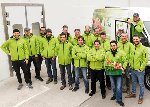 Gruppenbild der Transportlogistik.