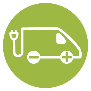 Symbol für E-Lieferwagen