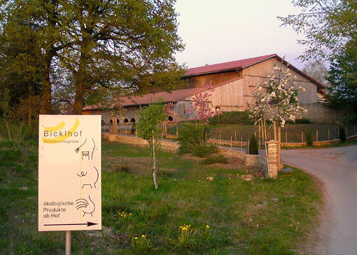 Ein Stall auf dem Bicklhof.