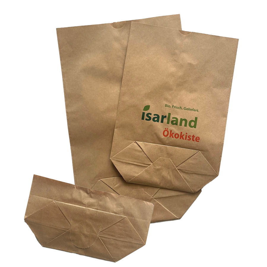Isarland Papiertüten in zwei verschiedenen Größen